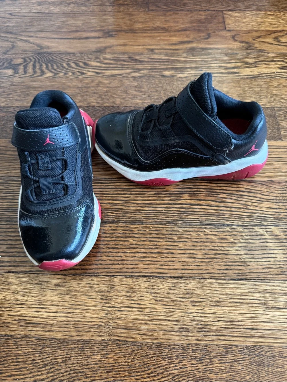 Jordan Black and Red Basketball Sneakers - 11c